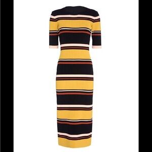 INTERMIX Wyatt Multicolor Striped Midi Dress